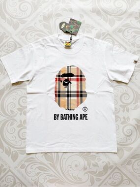 BY BATHING APE White Short-Sleeve Logo Graphic Tee